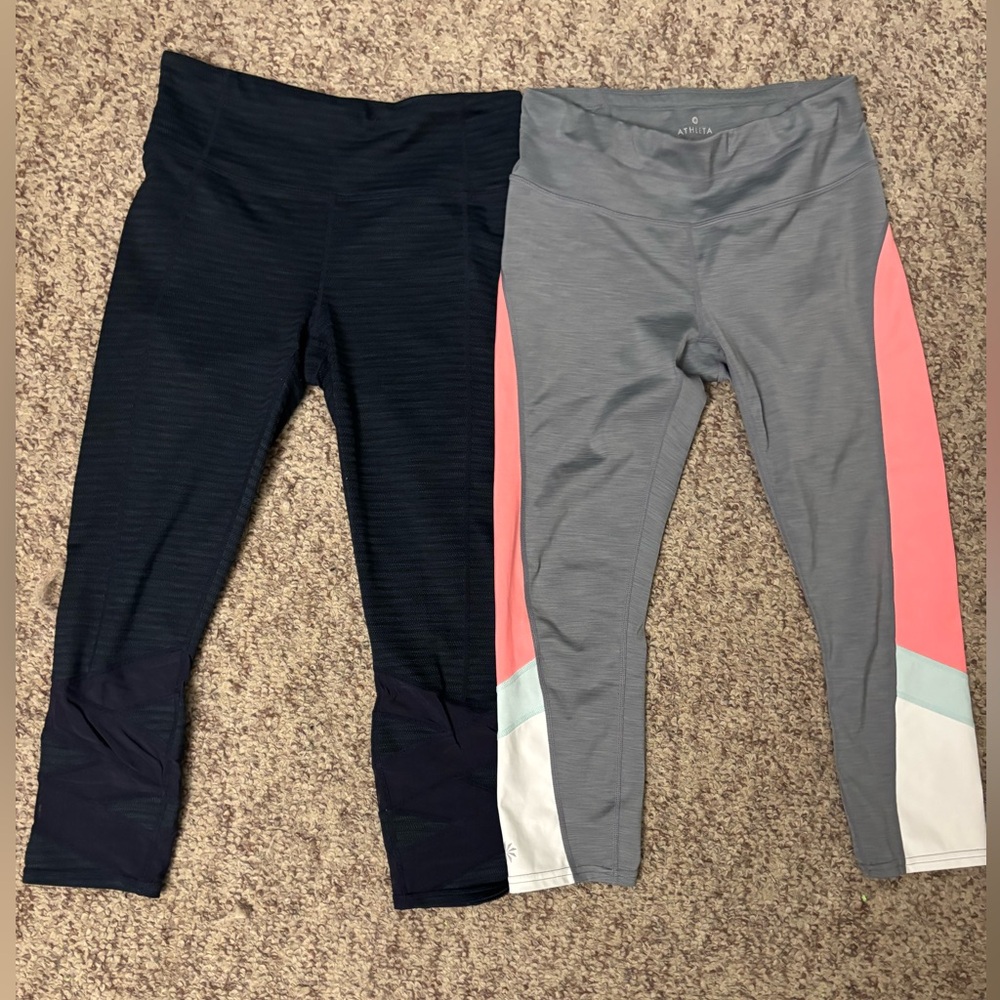 Athleta Capri Leggings Activewear Workout Gym Running Active Yoga Bundle